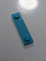 1x4 modifizierte Fliese mit Nut mit 2 Noppen außen azur (medium)