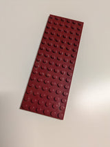 6x16 Platte dunkelrot