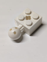 2x2 Technik modifizierter Stein mit Ball (mit 6 Löchern) und Kreuzloch weiß