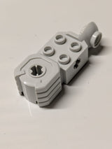 2x2 Technik Stein modifiziert mit Achsloch, Rotation Joint Ball Half (Vertical Side), Vertical Axle Hole End (Fist) sehr neuhellgrau