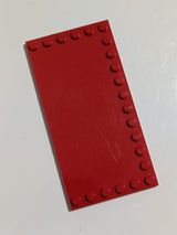 6x12 Fliese modifiziert mit Noppen auf Ecken rot