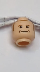 Minifigur, Kopf männlich Ferrari R. Barrichello / F. Massa Muster hellnougat (fleischfarben)