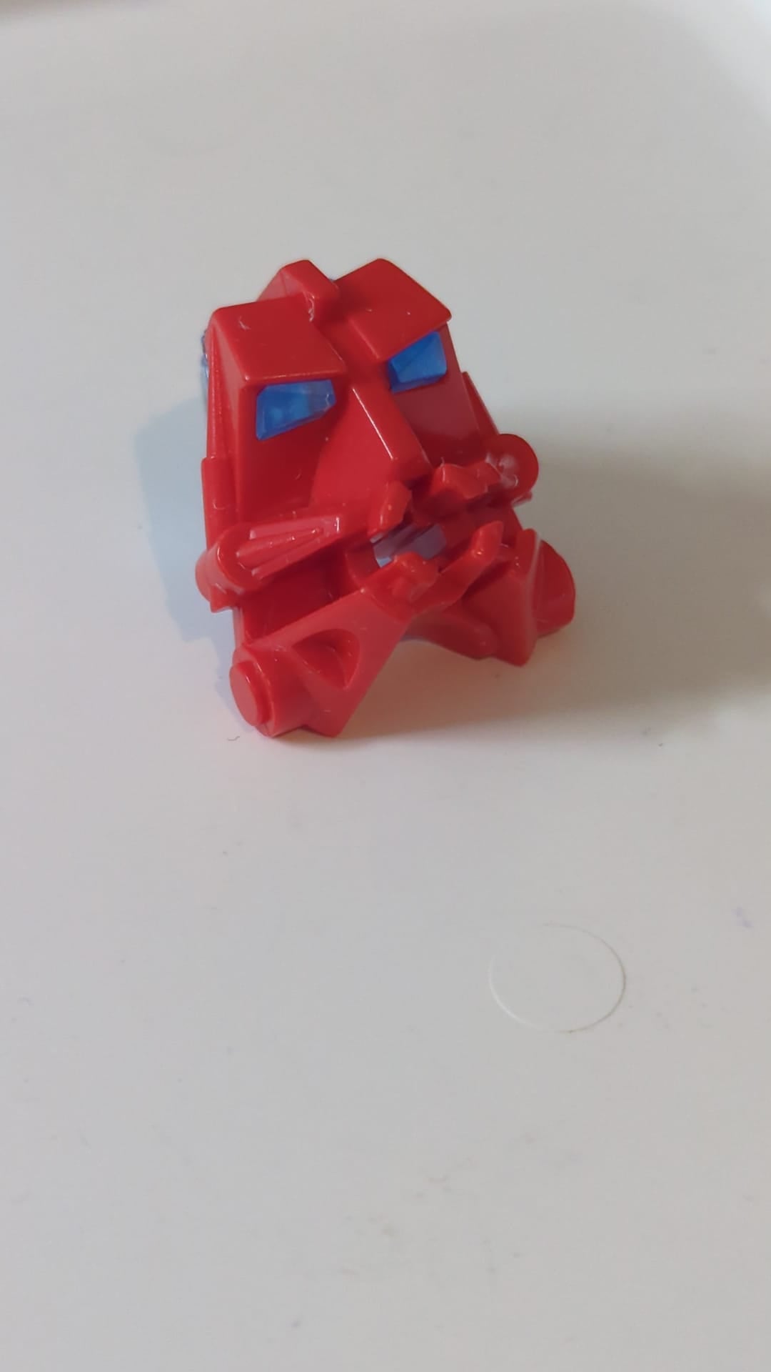 Bionicle Kopf-Verbindungsstein 3 x 4 x 1 2/3 mit Auge/Gehirn-Stab in Trans-Medium Blue (32553 / 32554) rot