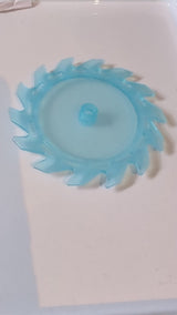 9x9 Technic Kreissägeblatt mit Stiftloch und Zähnen in gleicher Richtung transparent hellblau azur