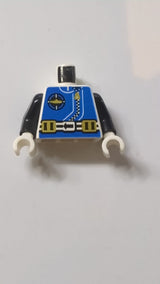 Torso Aquazone Aquanaut Sub Logo, Reißverschluss und Gewichtsgürtelmuster / Schwarze Arme / Weiße Hände weiß
