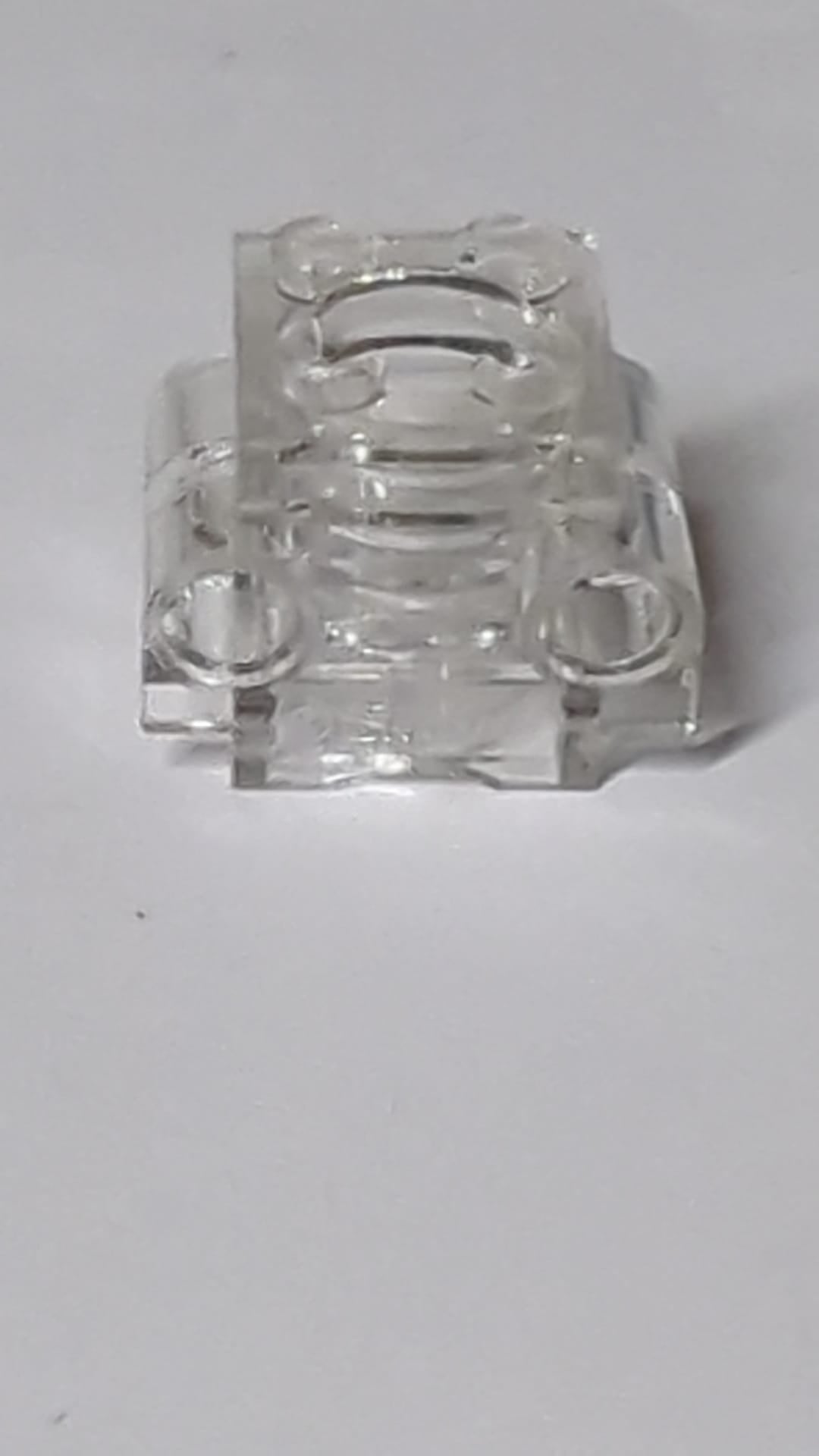 Technik Motor Zylinder / Cylinder mit seitlichen Slots transparent weiß