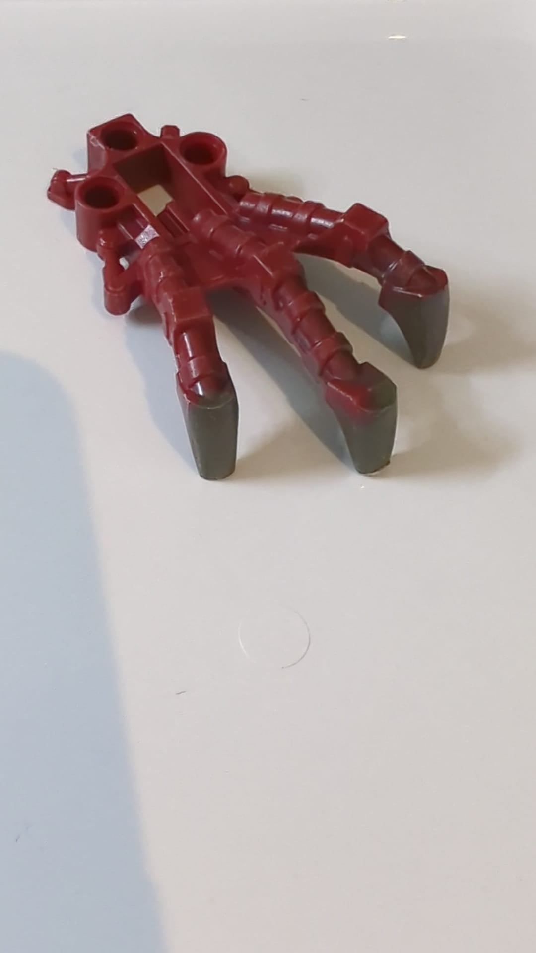 Bionicle Piraka Fuß mit Klaue Marmoriertes Perlmutt-Dunkelgrau-Muster dunkelrot