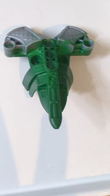 Bionicle-Brustpanzer, Toa Inika – Typ 2 mit marmoriertem, perlmuttfarbenem, hellgrauem Muster dunkelgrün