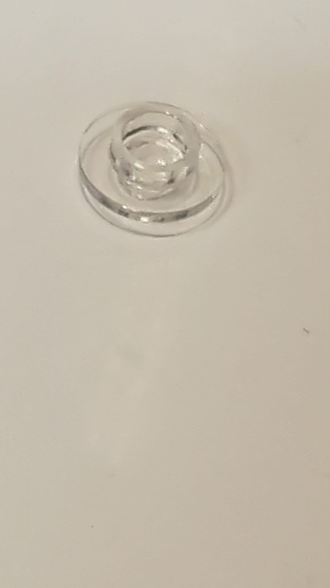 NEU Minifigur, Untertasse mit Hohlnoppen transparent weiß