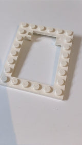 6x8 Platte, modifizierter  Falltürrahmen horizontal weiß