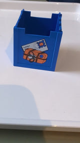 4x4x4 Fabuland-Briefkasten mit Briefumschlag-Motiv blau