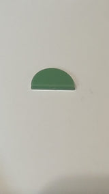 NEU 1 x 2 Fliese, rund (Halbkreis) sandgrün