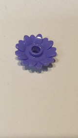 NEU 2 x 2 Pflanzenblume rund mit 16 Blütenblättern „Sonnenblume“ mit Open Stud lilablau