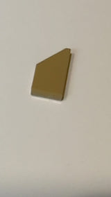 NEU 1 x 2 Fliese, modifiziert , Keil links dunkelbeige