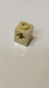 NEU 1 x 1 Technik Stein mit Achsloch beige