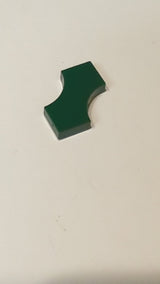 NEU 2 x 2 Fliese, modifiziert mit zwei abgerundeten 1 x 1-Ausschnitten (Doppelpfeil) dunkelgrün