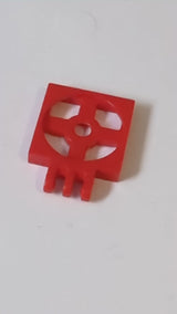 2x2 Drehteller mit Scharnier und 3 Fingern, Sockel rot