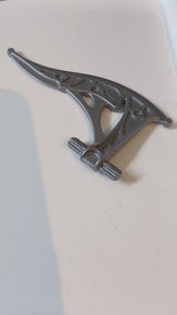 Hero Factory Waffe, Klinge Elaborate mit 2 Achsen pearlsilber