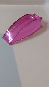 8x4x2 Windschutzscheibe  gebogen, mit Stangengriff transparent pink