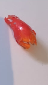 Bionicle-Maske von Berix mit marmoriertem, transparent-rotem Muster orange