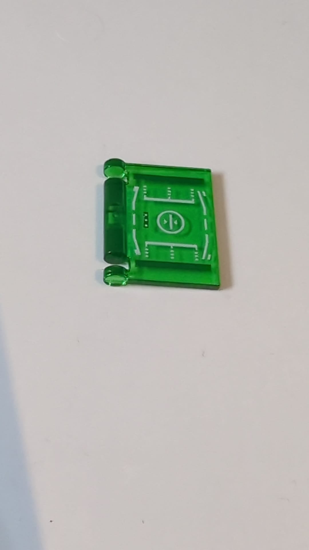 Minifigur, Utensilienbuch-Einband mit Head-up-Display (HUD)-Muster transparent grün