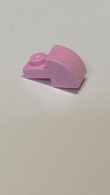 NEU 2 x 1 Bogenstein gewölbt mit Noppe rosa