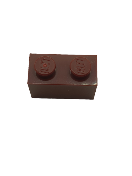 NEU Brick 1 x 2 dunkelrot dark red