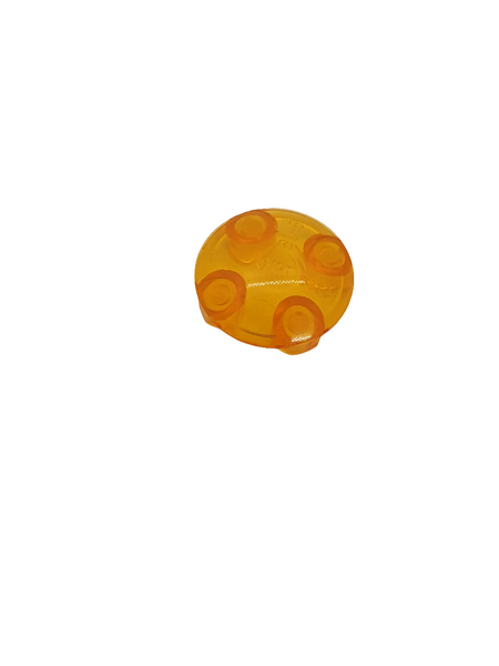 NEU Plate, Round 2 x 2 with Rounded Bottom (Boat Stud) transparent orange trans-orange