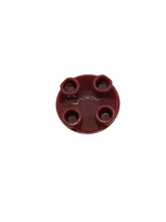 NEU Plate, Round 2 x 2 with Rounded Bottom (Boat Stud) dunkelrot dark red