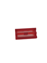 NEU Fliese, Modifizierte 1 x 2 Gitter mit unterer Nut/Lippe transparent rot