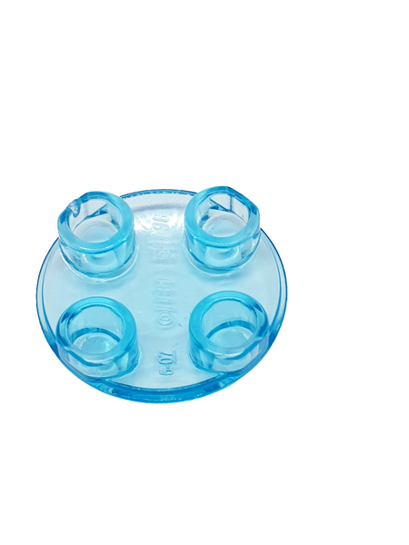 NEU Plate, Round 2 x 2 with Rounded Bottom (Boat Stud) transparent hellblau trans-light blue