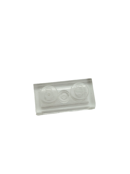 NEU Plate 1 x 2 transparent weiss trans clear