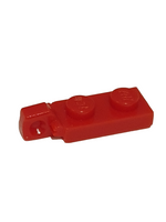 NEU Hinge Plate 1 x 2 Locking with 1 Finger on End without Bottom Groove rot red