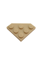 NEU Wedge, Plate 3 x 3 Cut Corner beige tan