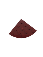 NEU Plate, Round Corner 4 x 4 dunkelrot dark red