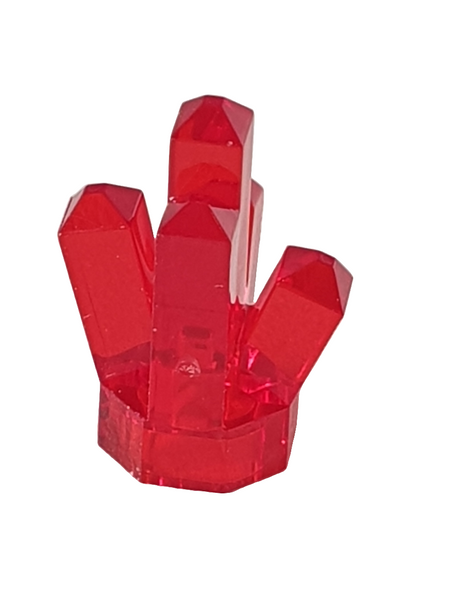 NEU Rock 1 x 1 Crystal 5 Point transparent rot trans-red