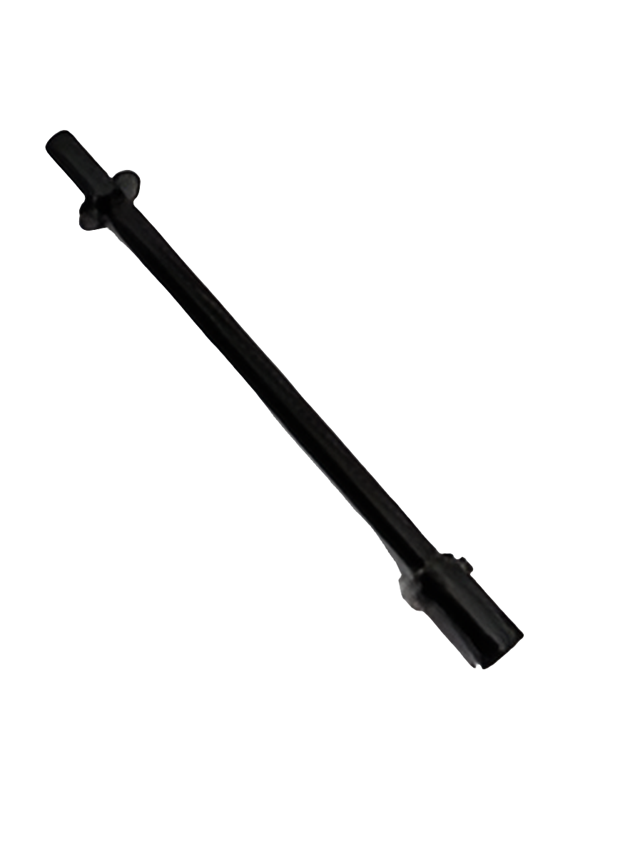 NEU Bar   8L with Stop Rings and Pin (Technic, Figure Accessory Ski Pole) - Flat End schwarz black