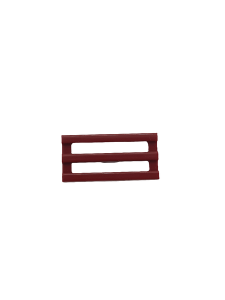 NEU Tile, Modified 1 x 2 Grille with Bottom Groove dunkelrot dark red