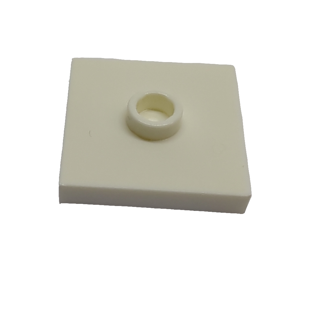 NEU Plate, Modified 2x2 with Groove and 1 Stud in Center (Jumper) weiss white
