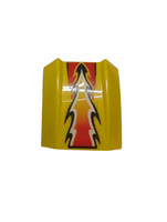 2x2 Bogenstein Motorhaube bedruckt mit Red/White/Black Flame Pattern gelb yellow (Copy)