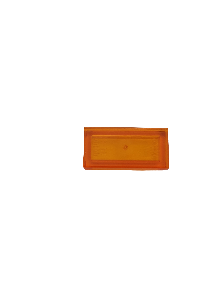 NEU Fliese 1 x 2 transparent orange