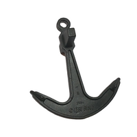 Bootsanker Anker mit einzelnem Loch oben, schwarz black