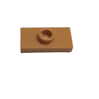 NEU Plate, Modified 1 x 2 with 1 Stud with Groove and Bottom Stud Holder &#40;Jumper&#41; nougat medium nougat