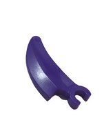 Widerhaken / Klaue / Horn / Zahn mit Clip gebogen lila dark purple