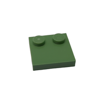 NEU Tile, Modified 2x2 with Studs on Edge sandgrün sand green