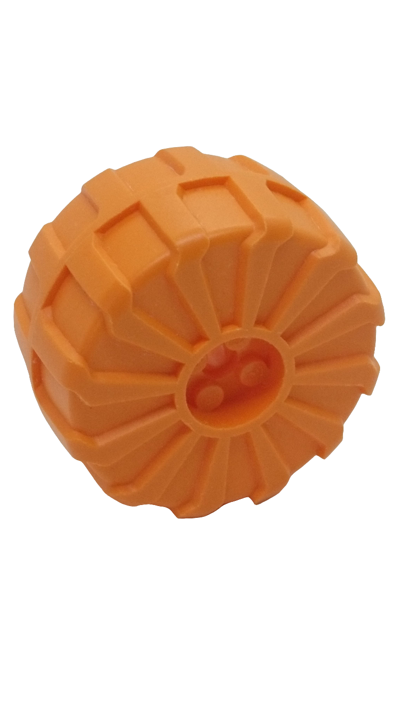 Rad aus Hartplastik 54x30mm groß orange