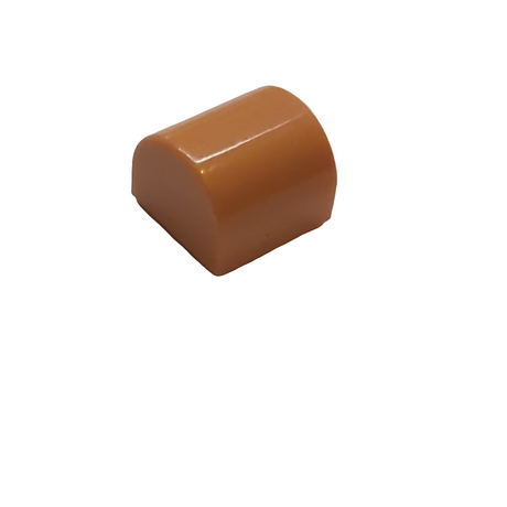 NEU 1 x 1 x 2/3 modifizierter Stein doppelt gebogen nougat