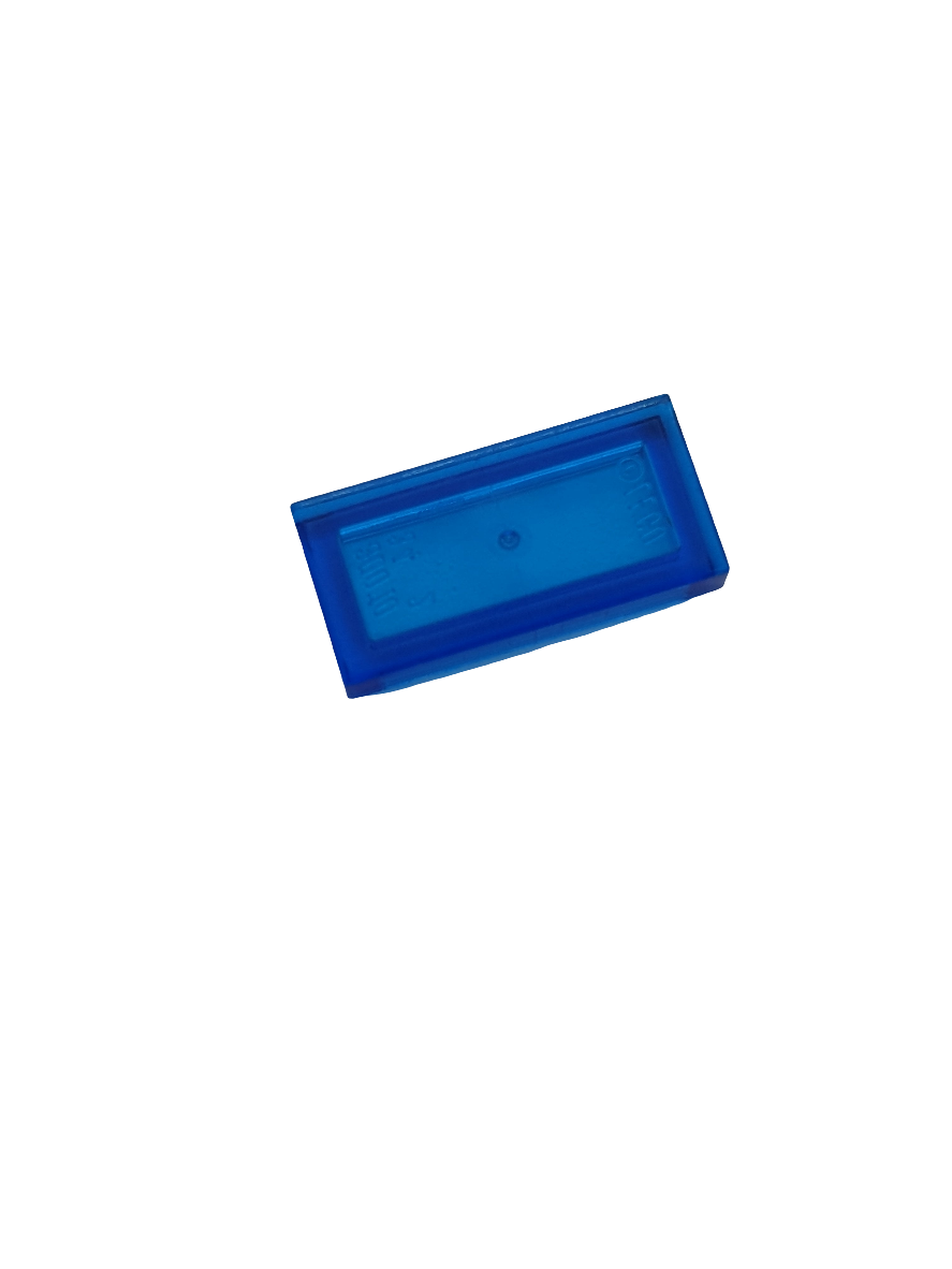 NEU Fliese 1 x 2 transparent dunkelblau