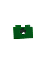 NEU Technik, Stein 1 x 2 mit Achsloch grün