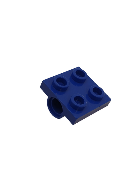 2x2 Achsplatte mit 1 Pinloch (gebrochener Support) blau